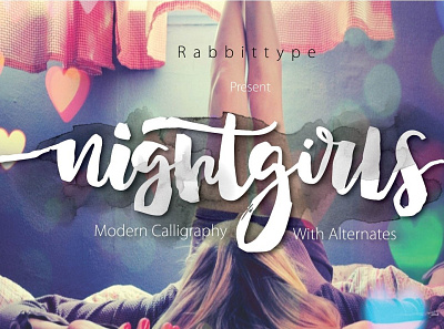 Nightgirls Script animation branding clean design graphic design illustration illustrator logo minimal typography