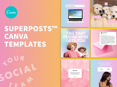 IG Superposts Canva Template animation design graphic design icon illustration logo minimal typography ui vector