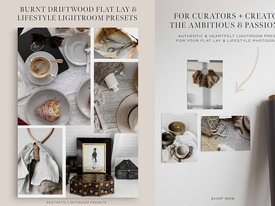 burnt driftwood flat lay lifestyle lightroom presets 3