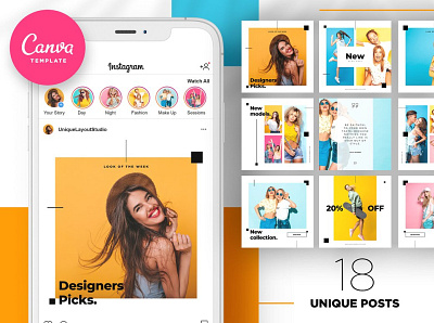 Instagram Posts Template | CANVA animation app design graphic design icon illustration logo minimal typography ui vector