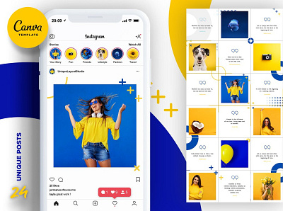 Instagram Puzzle Preset | CANVA animation app branding design illustration illustrator logo minimal typography ux vector