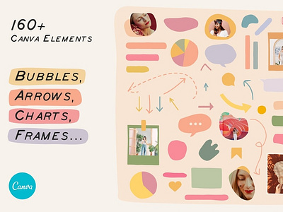 CANVA Elements Bubbles Arrows Frames