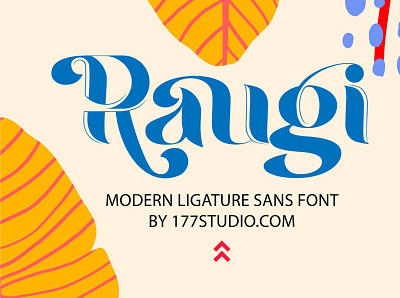Raugi - Ligature Sans Serif Font animation app branding design graphic design illustration illustrator minimal ux vector website