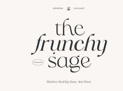 Frunchy Sage - Modern Serif Family animation branding design graphic design illustration illustrator logo minimal typography vector