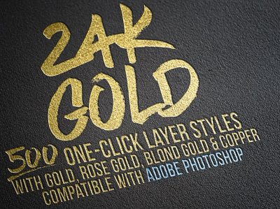 Gold Foil Layer Styles Photoshop animation branding clean design graphic design illustration illustrator typography ui vector