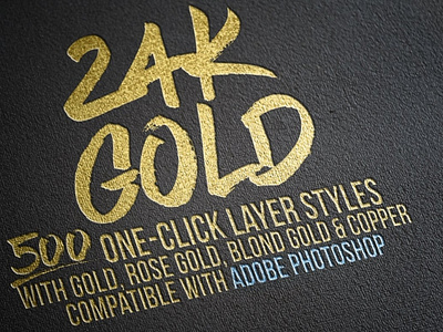 Gold Foil Layer Styles Photoshop