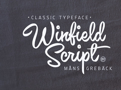 Winfield Script - Classic Typeface app branding design graphic design icon illustration illustrator logo minimal typography ui