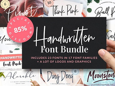 Handwritten Font Bundle is back!