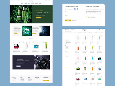 Biotherm cosmetics e comerce online store ui ux web design website