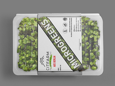 Microgreens Label Design 3d box design branding design graphic design illustration illustrator label label and packaging design label design logo microgreens label mockup packaging printing vector