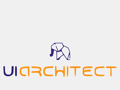 UI Architect - Logo adobe adobe illustrator blue logo simple logo simple logo design yellow