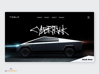 Tesla Cybertruck web page adobe adobe illustrator blue concept cybertruck dailyui design logo simple logo simple logo design tesla uidesign webdesign