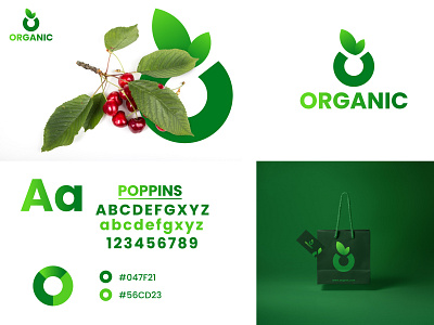 Organic Logo brand identity branding food logo freelancer fresh gradient logo green logo leaf logo logo designer logo mark logodesign logos modern logo natural logo nature organic organic logo packaging restaurant logo simple logo