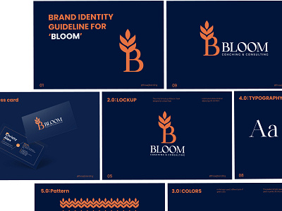 Bloom Consulting Brand Identity. b logo bloom brand design brand identity branding business logo coaching consulting consulting agency icon leaf logo logo designer logo mark minimal modern premium startup logo vector