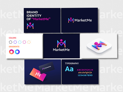 MarketMe Brand Identity - Marketing agency logo app icon app logo brand guideline brand identity branding gradient logo graphic design logo designer logo guideline logo trend 2022 m logo marketer logo marketing branding marketing logo minimal logo modern branding modern logo tech logo trendy logo website logo