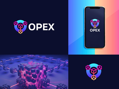 Opex Brand Identity - Blockchain logo