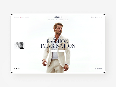 Celine - fashion shop concept. design fashion flat minimal shop typography ui ux web