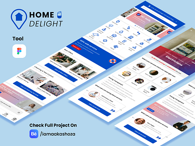 Home Delight - Home Solution Provider branding home delight mobile app ui design product design product design portfolio ui ui ux design urbanclap clone app urbanclap redesign