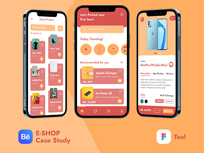 ESHOP | eCommerce Mobile Application Case Study app design branding figma ui design mobile app mobile application design mobile ui design product ui ui