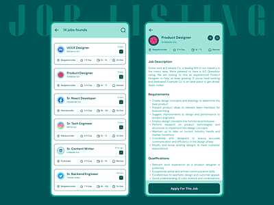 Job Listing DailyUI #050 app design daily ui 050 daily ui 50 daily ui inspiration dailyui ecommerce product listing job list job listing list ui mobile app design mobile app ui design mobile ui design product app design ui