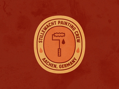 Painting Crew Badge badge badgedesign branding design graphic design icon illustration illustrator logo minimal
