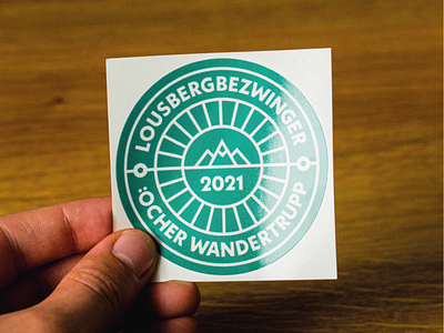 Lousbergbezwinger – Öcherwandertrupp Sticker branding design graphic design hüttentour illustrator logo minimal sticker sticker design typography