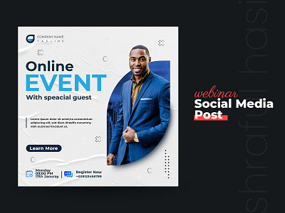 Webinar Social Media Poster ad conference graphic design guest poster media post poster promotion social socialmedia webinar