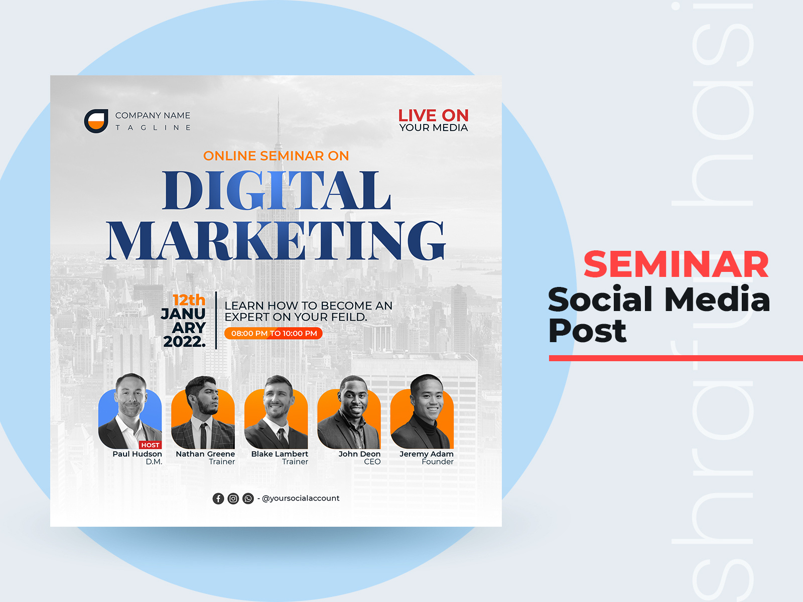 Seminar Social media poster by Ashraful Hasib on Dribbble