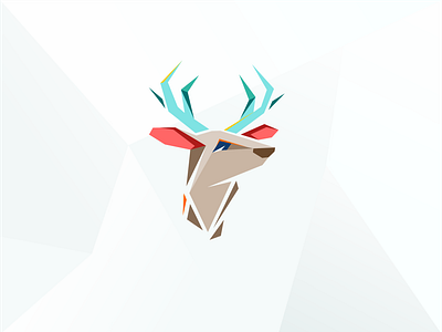 Deer Geometric Logo brand design branding design flat icon identity illustration logo logotype vector