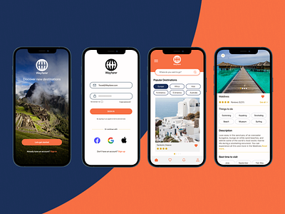 Travel App Concept graphic design