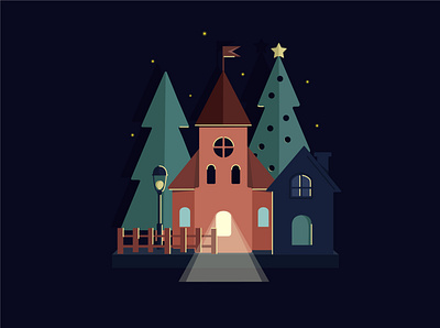 Christmas story illustration vector