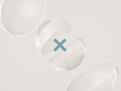 Logo Reveal animation glass intro lens logo x