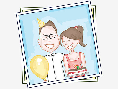Birthday Card birthday card color dropbox graphic happy illustration vector