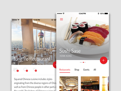 Restaurant review app app creative fresh interface iphone restaurant simple ui ux