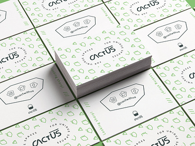CactUs Business cards branding and identity business cards design cactus illustration minimalistic design
