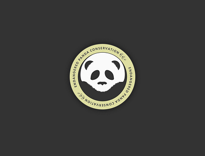 Endangered Panda Conservation dailylogochallenge dailylogochallengeday3 endangeredpanda logopanda pandabadge pandaillustration pandalogo