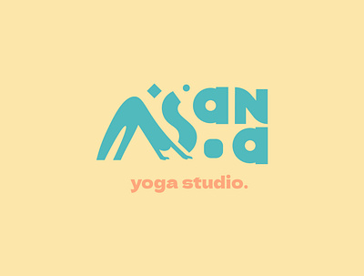 Asana - Yoga studio. cute logo fun design graphic design logo design logomark logotype yoga brand yoga branding yoga logo