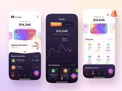 Finance App UX UI Design by Alphadesign on Dribbble