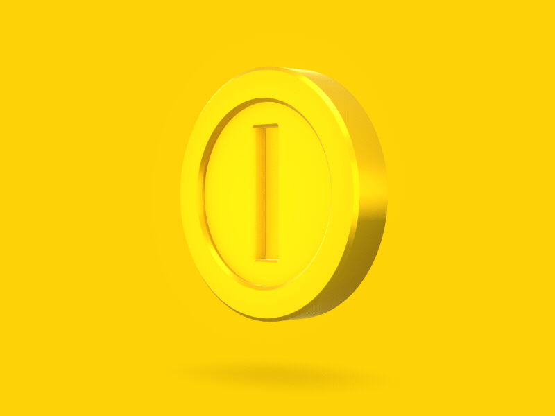 Gold Coin 3d after effects animation coin element gif gold loop mario motion graphics spin super mario