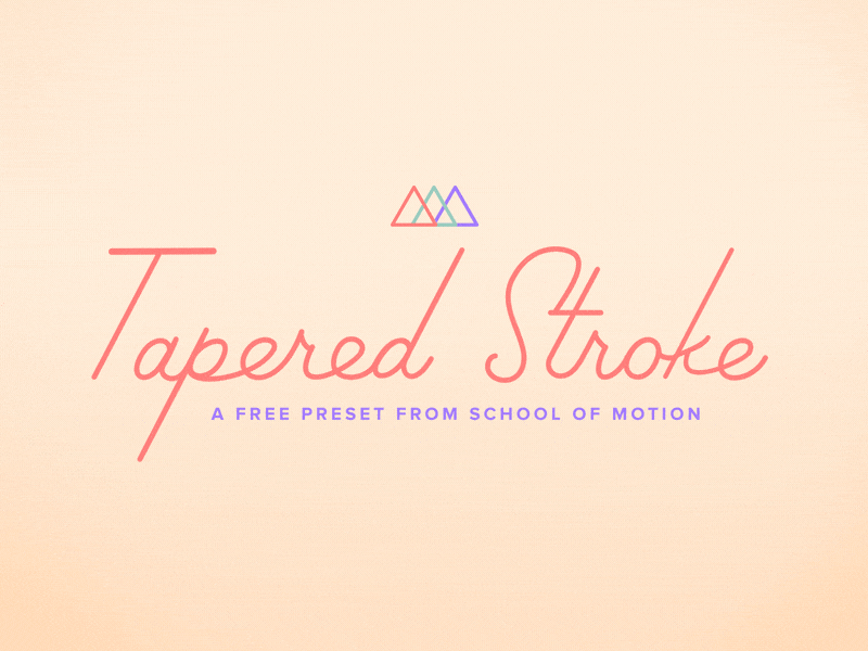Free Tapered Stroke Preset for After Effects after effects animation gif loop motion graphics preset school of motion taper tapered stroke