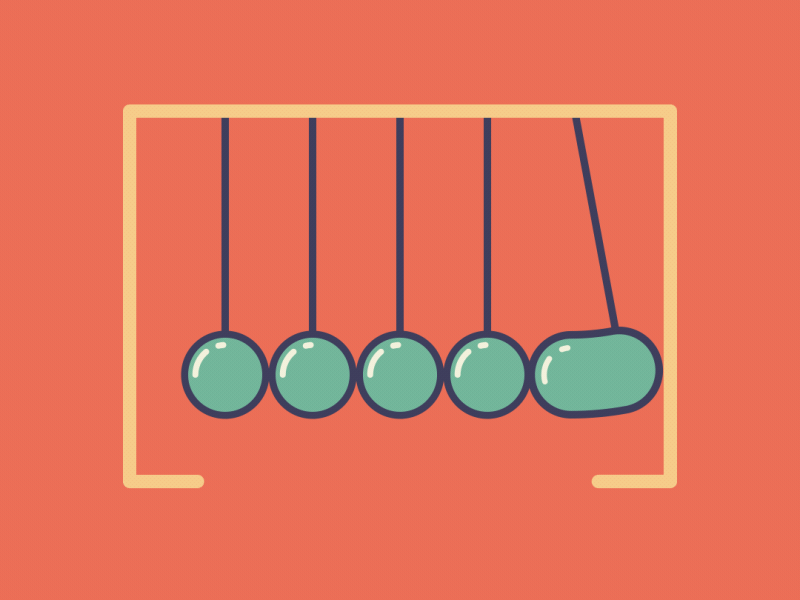 001 - Newton's Cradle after effects animation everydays gif loop motion graphics