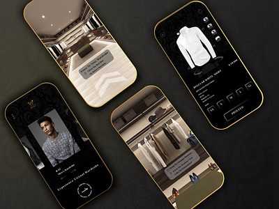 virtual wardrobe for louis Vuitton brand 3d app appdesgin branding interface louis vuitton ui uiuxdesgin ux virtual wardrobe