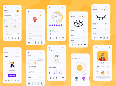 Smart Alarm App alarm alarmapp alarmappcencept app appdesgin design interface smartalarm ui uiuxdesgin ux