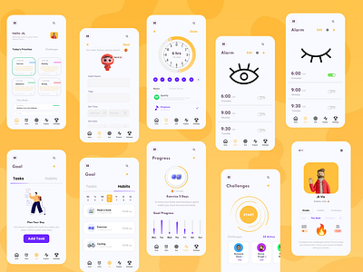 Smart Alarm App alarm alarmapp alarmappcencept app appdesgin design interface smartalarm ui uiuxdesgin ux