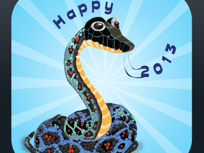 Happy Year 2013 Snake 400x400 free icon snake year 2013 free psd icon snake
