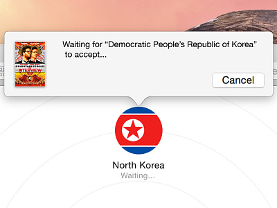 AirDrop 'The Interview' into North Korea airdrop apple fun interview ios korea mac north theinterview