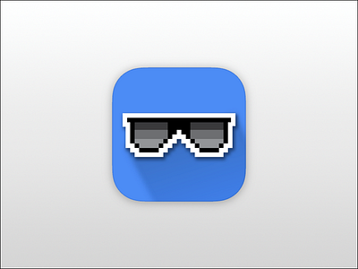 New Icon for Jungo ai anonymous app blue chat glasses icon ios iphone jungo psd shadow