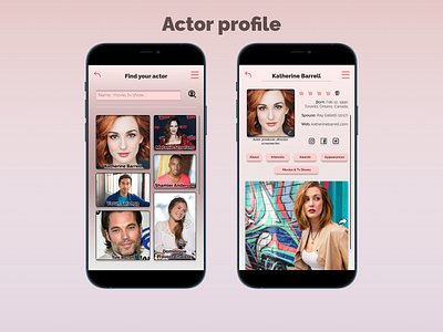 User profile - Actor profile dailyui dailyui006 dailyuichallenge katherinebarrell wynonnaearp