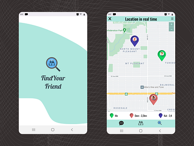 Daily UI #020 - Location Tracker 020 dailyui dailyuichallenge findyourfriend friend local location locationtracker mapa tracker