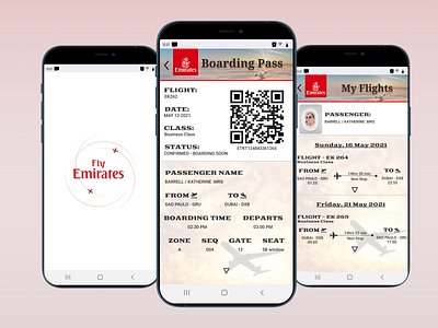 Daily UI #024 - Boarding Pass 024 boarding boarding pass boardingpass dailyui dailyuichallenge emirates katherine barrell